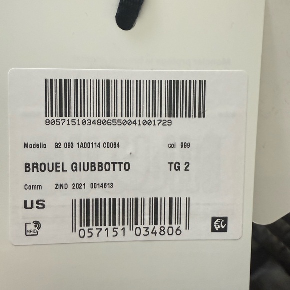 NWT Moncler Brouel Chevron Nylon Laque Down Quilted Jacket w Attached Hood sz2 - Picture 6 of 10